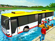 Floating Water Bus Racing Game 3D