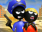 Stickman Police Vs Gangsters Street Fight