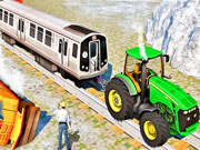 Chained Tractor Towing Train Simulator