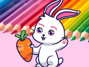 Coloring Book: Rabbit Pull Up Carrot