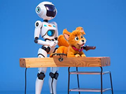 Coloring Book: Robot And Dog