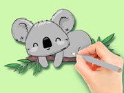 Coloring Book: Two Koalas